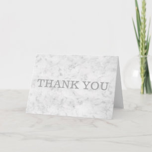 Gray Elegant Marble Vielen Dank Dankeskarte