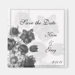 Gray Elegante Blume Gastgeschenk Hochzeit Magnete