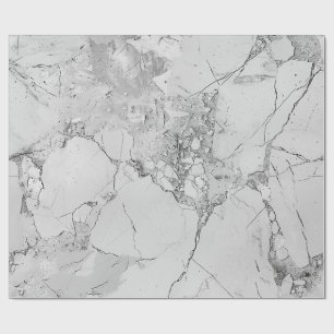 Gray Elegante Wirbel Marmorpapier Texturumrandung  Geschenkpapier