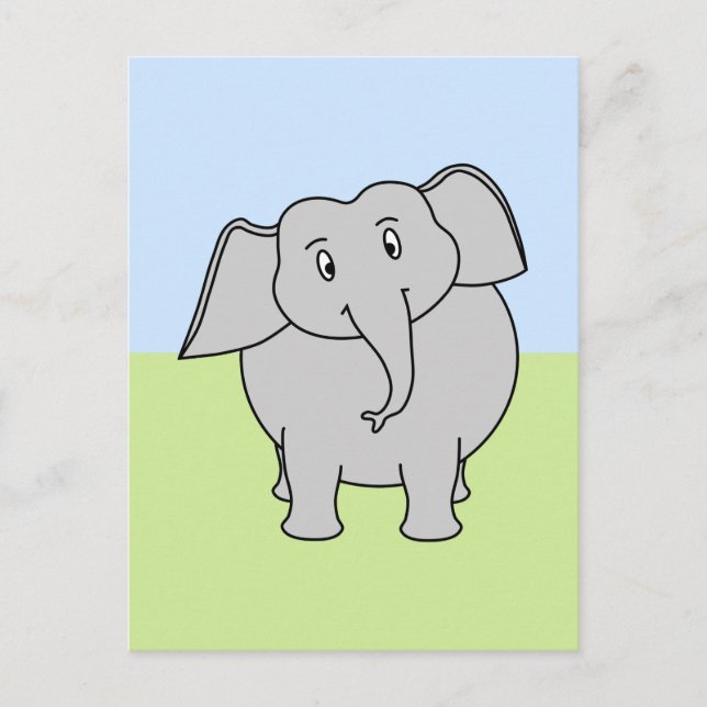 Gray Elephant Postkarte (Vorderseite)