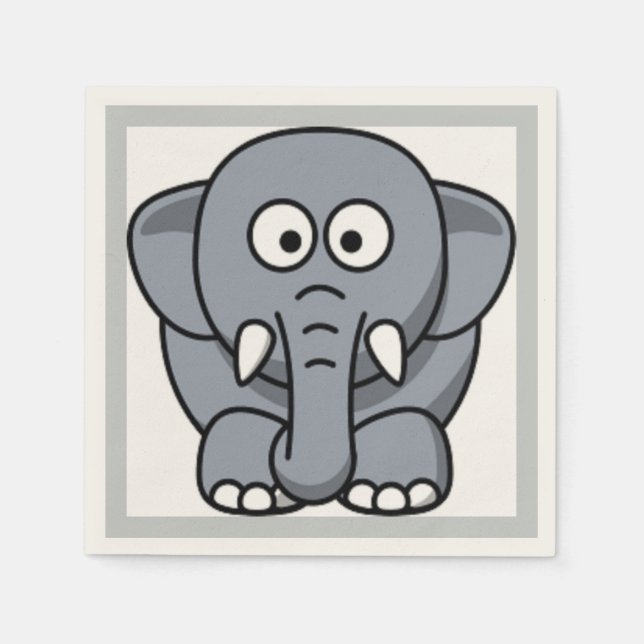 GRAY ELEPHANT SERVIETTE (Vorderseite)