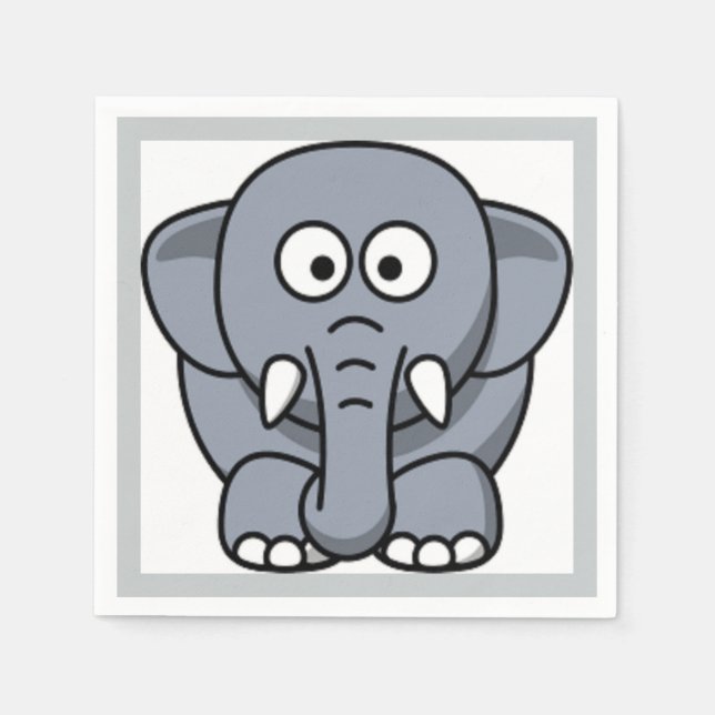 GRAY ELEPHANT SERVIETTE (Vorderseite)