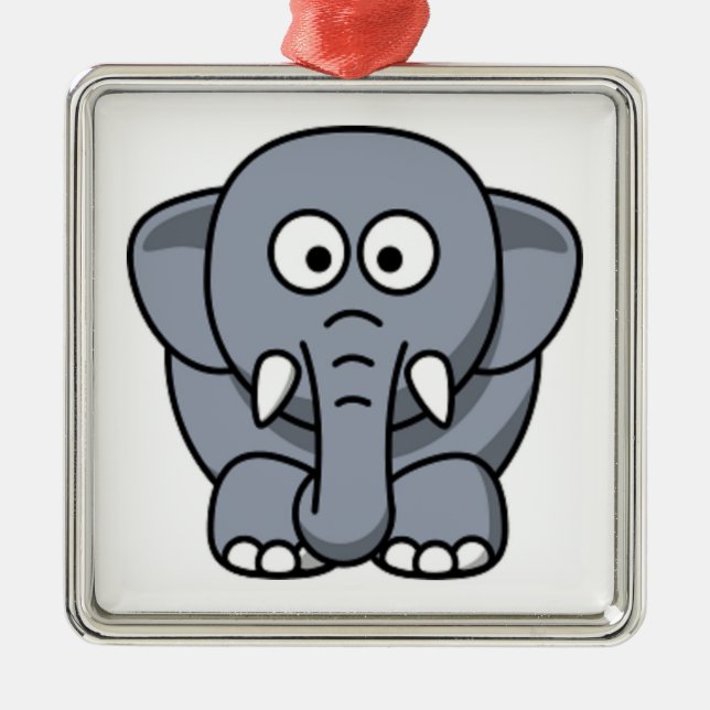 GRAY ELEPHANT SILBERNES ORNAMENT (Vorne)