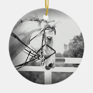 Gray English Horse Ornament