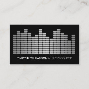 Gray Equalizer Musician, DJ, Band Business Card Visitenkarte