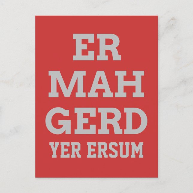 Gray Ermahgerd Postcard Postkarte (Vorderseite)