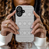Gray Fair Isle Christmas Sweater Pattern