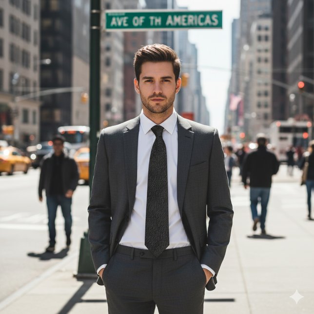 Gray Faux Leather   Krawatte (Sleek leather-look tie for sharp suits and standout street-to-boardroom style.)