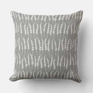 Gray Fern Print for Farmhouse Decor Kissen