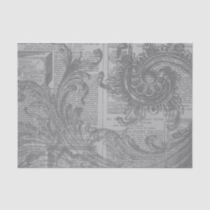 Gray Filigree Seidenpapier