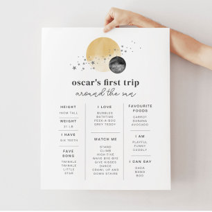 Gray First Trip rund um das Sun Meilenstein Poster