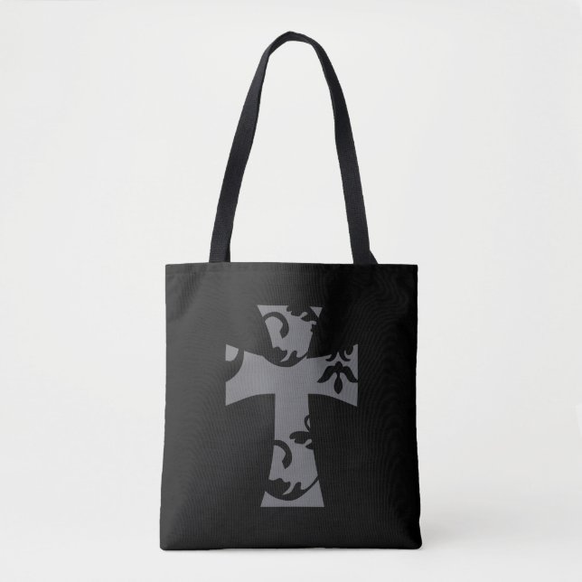 GRAY FLORAL CROSS DESIGN | (Vorderseite)