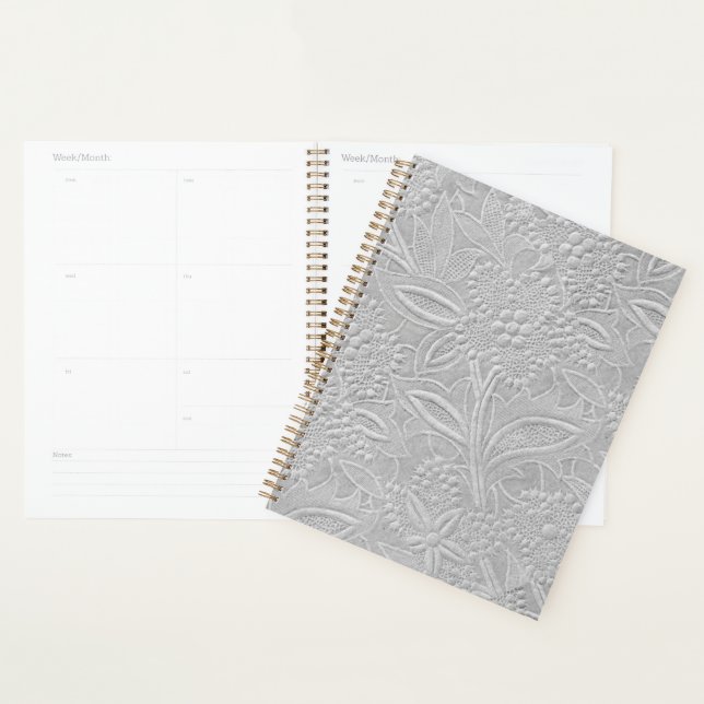 Gray floral Embossed Look Planer (Anzeige)