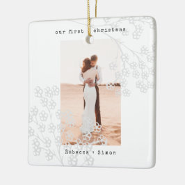 Gray Floral Schreibwriter | Leichtes und Verheirat Keramikornament