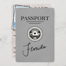 Gray Florida Passport Save the Date