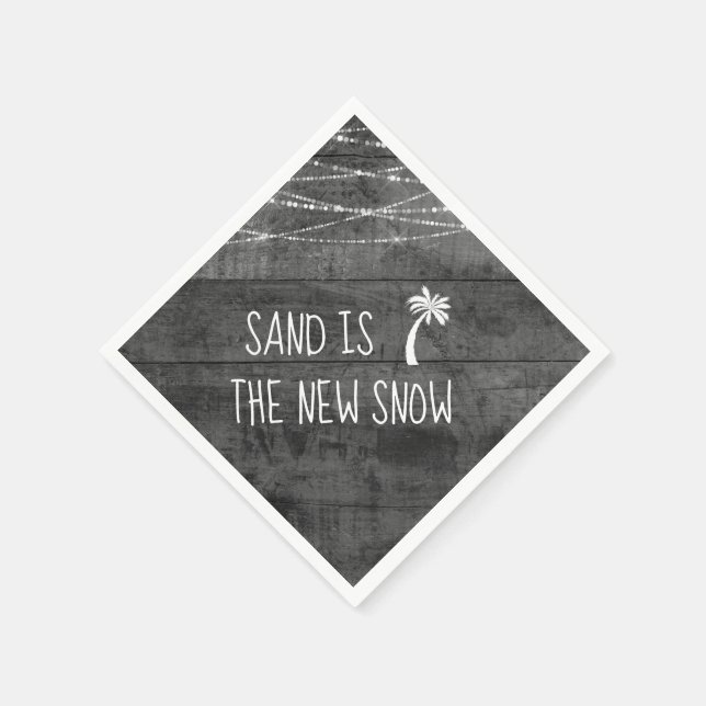 Gray Fun #Tropical Holidays Sand ist der neue Schn Serviette (Ecke)