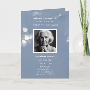 Gray Funeral Memorial Obituary Folary Program Programm