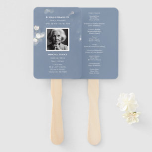Gray Funeral Memorial Program Fächer