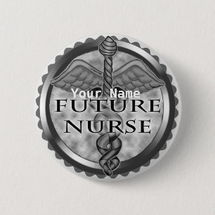 Gray Future Nurse Button