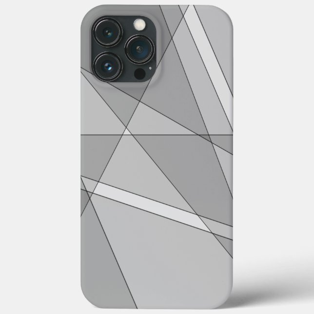 Gray Geometric Case-Mate iPhone Hülle (Rückseite)