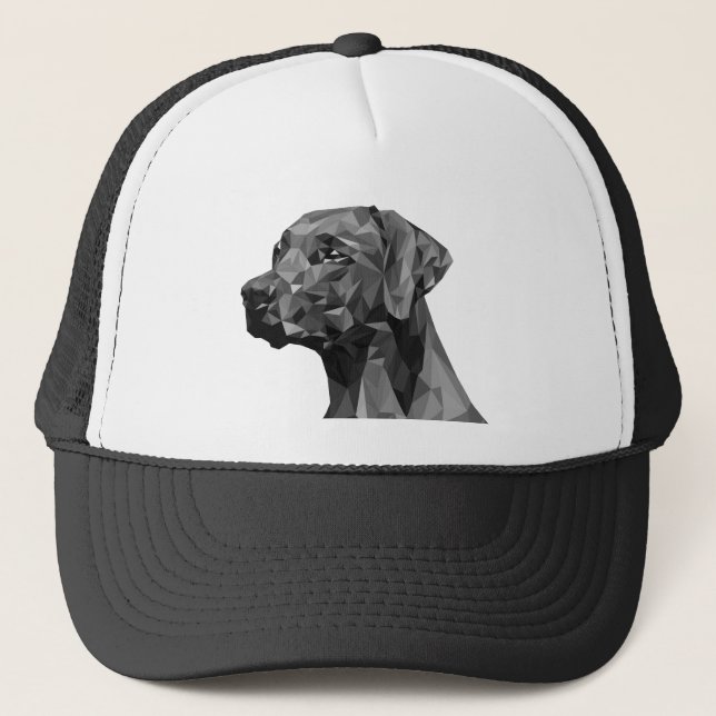 Gray Geometric Dog Truckerkappe (Vorderseite)