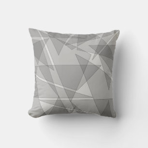Gray Geometric Kissen