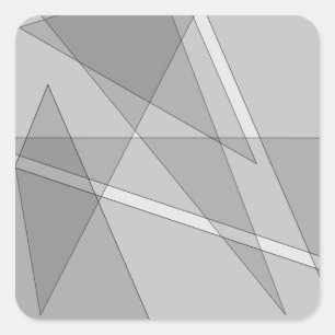 Gray Geometric Quadratischer Aufkleber
