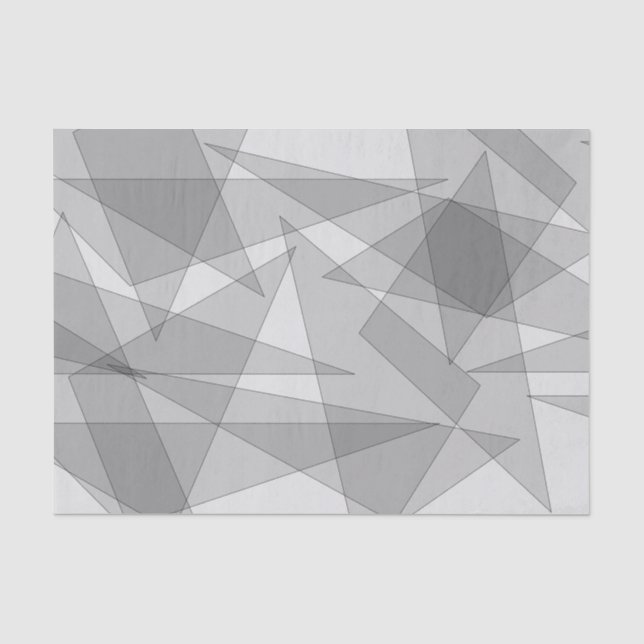 Gray Geometric Seidenpapier (Vorderseite)