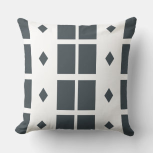 Gray Geometric Throw Pillow Kissen