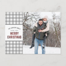 Gray Gingham MERRY CHRISTMAS 2 Fotos