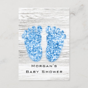 Gray Gold Baby Dusche Feet Holz Rustikaler Junge B Einladung