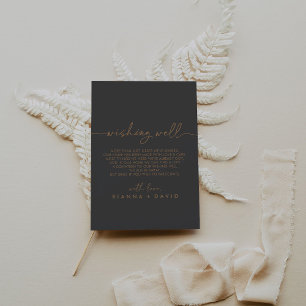 Gray Gold Classic Hochzeitswünsche gut Begleitkarte