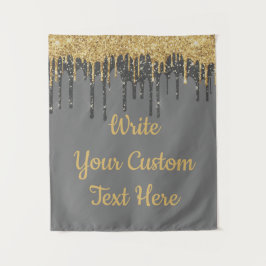 Gray Gold Glitzer Wedding Fotobooth Hintergrund Gr Wandteppich