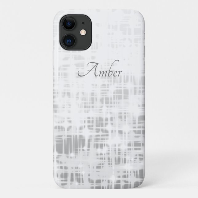 Gray Gradient Glow Glitzern Elegante Personalisier Case-Mate iPhone Hülle (Rückseite)