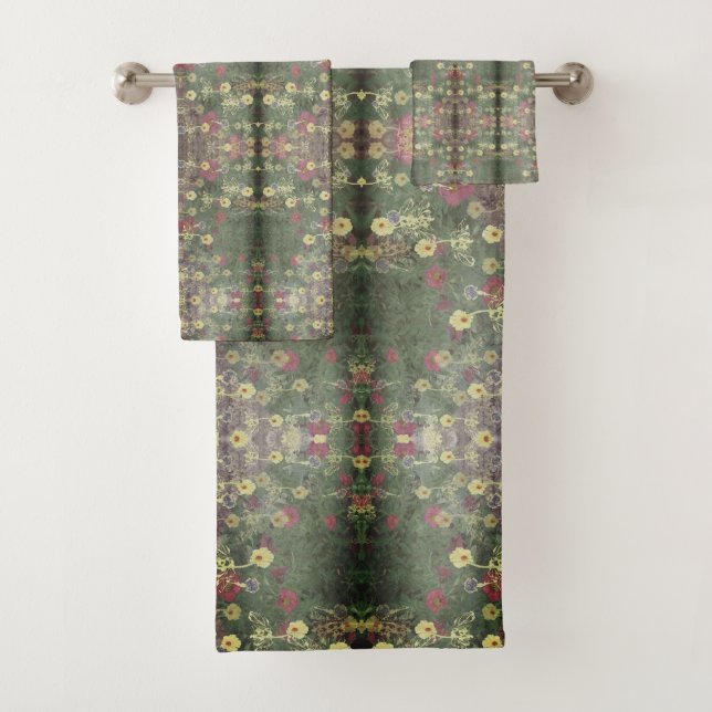 Gray Gradient Italienischer Renaissancegarten Badhandtuch Set (Insitu)