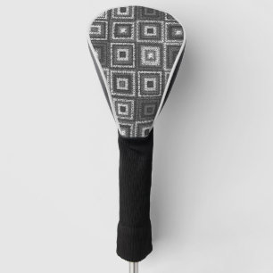 Gray Granny Square Pattern Golf Headcover