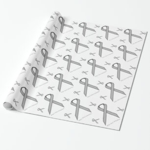 Gray / Gray Alternating Rot von Kenneth Yoncich Geschenkpapier