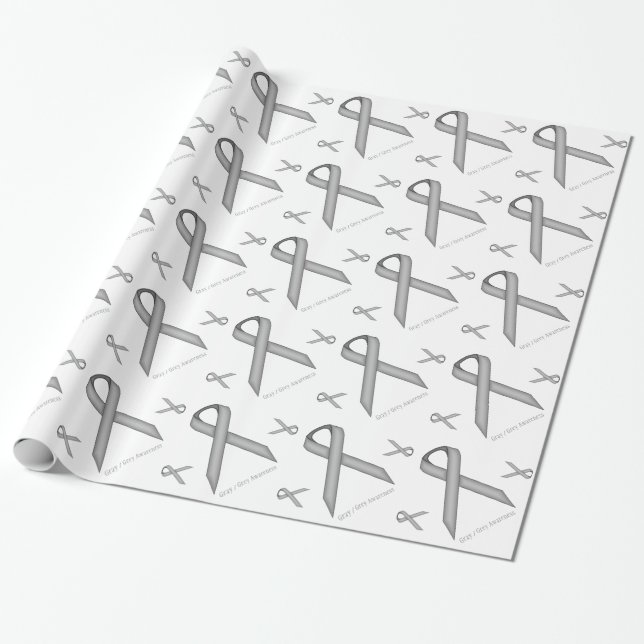 Gray / Gray Alternating Rot von Kenneth Yoncich Geschenkpapier (Ungerollt)