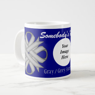 Gray/Gray Clover Ribbon Tmpl von Kenneth Yoncich Jumbo-Tasse