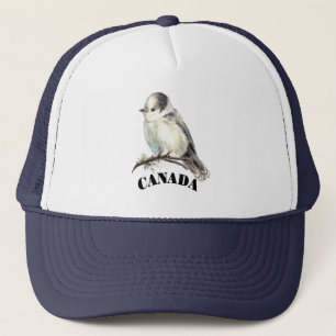 Gray Gray Jay Bird Canada's National Vogelbeobacht Truckerkappe