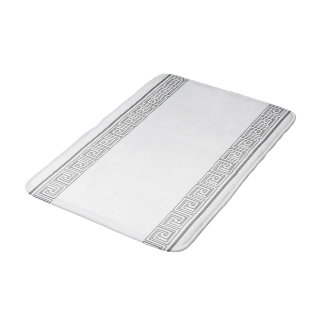Gray Grecian Frieze Design Badematte