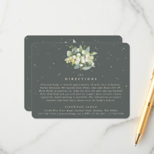 Gray Green Snowberry+Eucalyptus Bouquet Richtung Begleitkarte