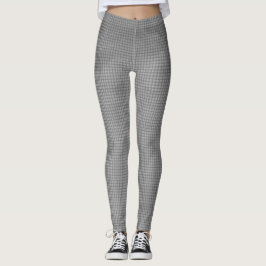 Gray Grid Leggings