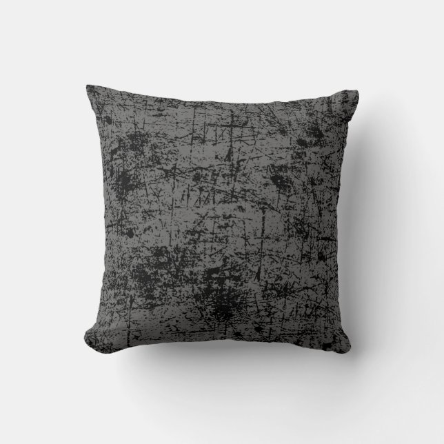 Gray Grunge Kissen (Vorderseite)