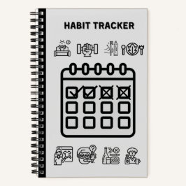 GRAY HABIT TRACKER NOTEBOOK NOTIZBUCH