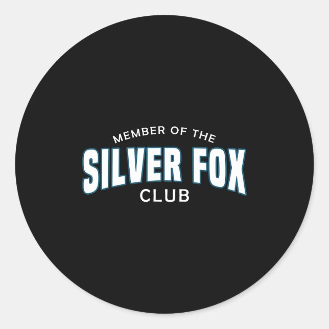 Gray Hair Don't Care G Headedness Men Fox  Runder Aufkleber (Vorderseite)