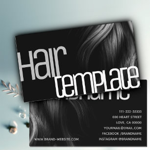 Gray Hair Moderner Stil Stilvoll Cooler Friseur Visitenkarte