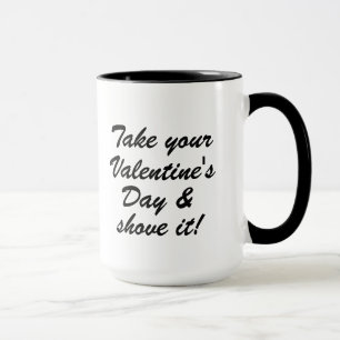 Gray Heart Anti-Valentine Custom Tasse