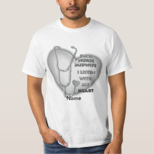 Gray Heart Midfrau Nurse T-Shirt