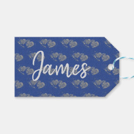 Gray Hearts, Blue Jean Look, Personalisierte Gesch Geschenkanhänger